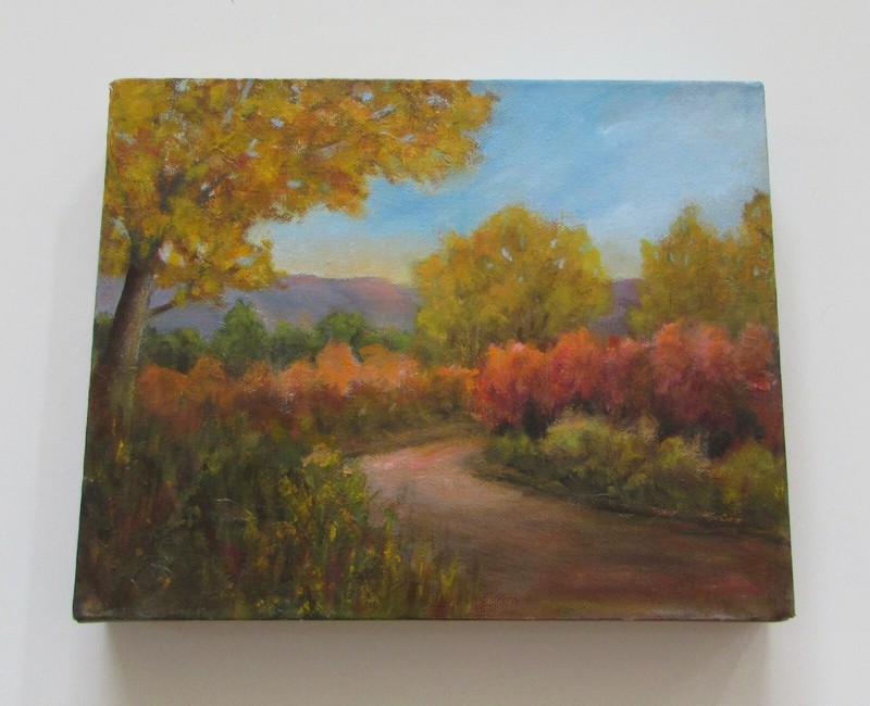 Ellen Walton Santa Fe Landscape Mountain Autumn Yellow Cottonwood Trees