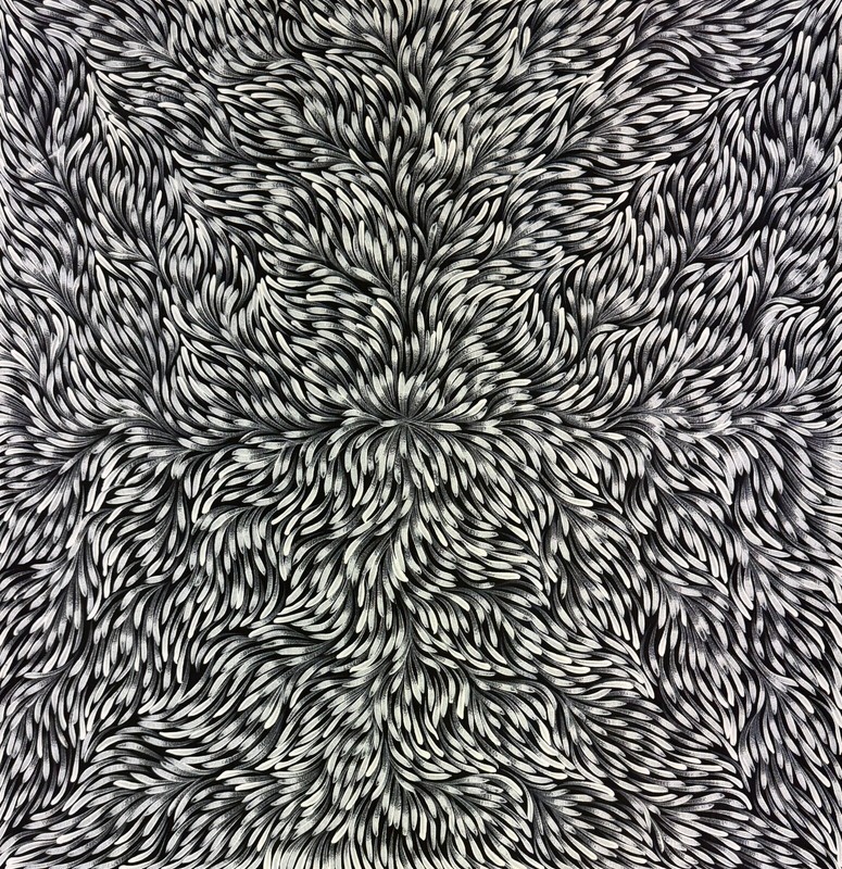 Rayleen Pula Price 💕Aboriginal Art COA Supplied 94cm X 92cm. Ray05