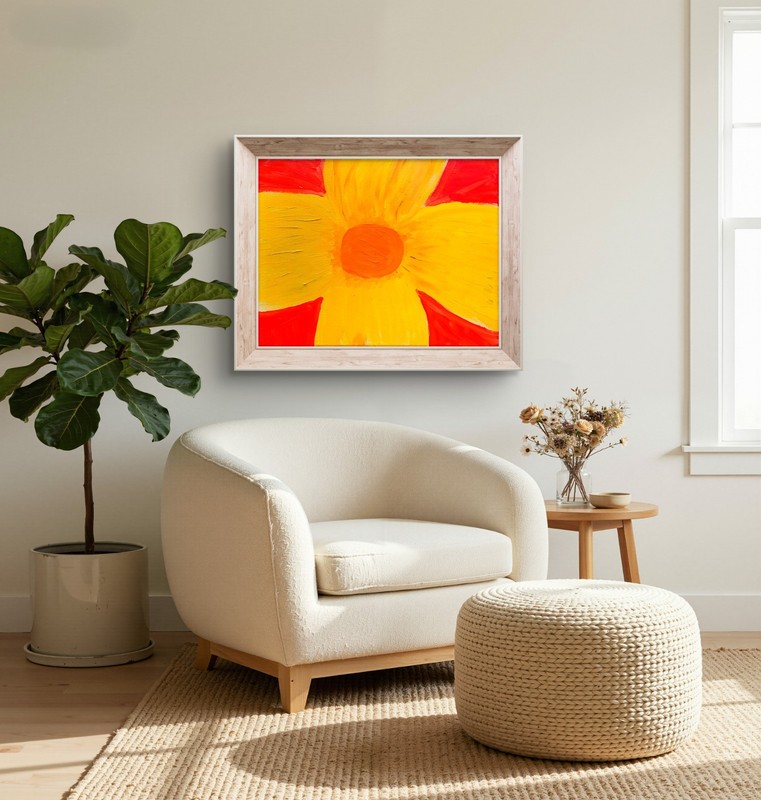 Yellow Forcythia Spring Floral Colorful Modern Art Acrylic Painting Canvas 11x14 gallery
