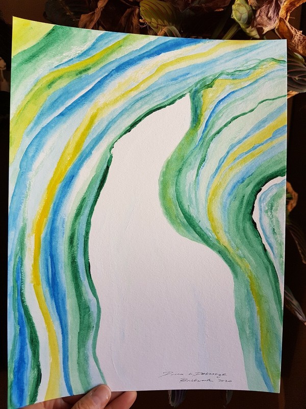 Only a Memory 9×12″ watercolor original painting Native Canadian polar bear