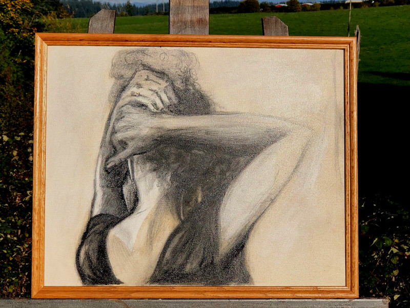 MY DANCE PARTNER--an Original Painting: Pen, Ink, Watercolor. Well Framed, MINT. gallery