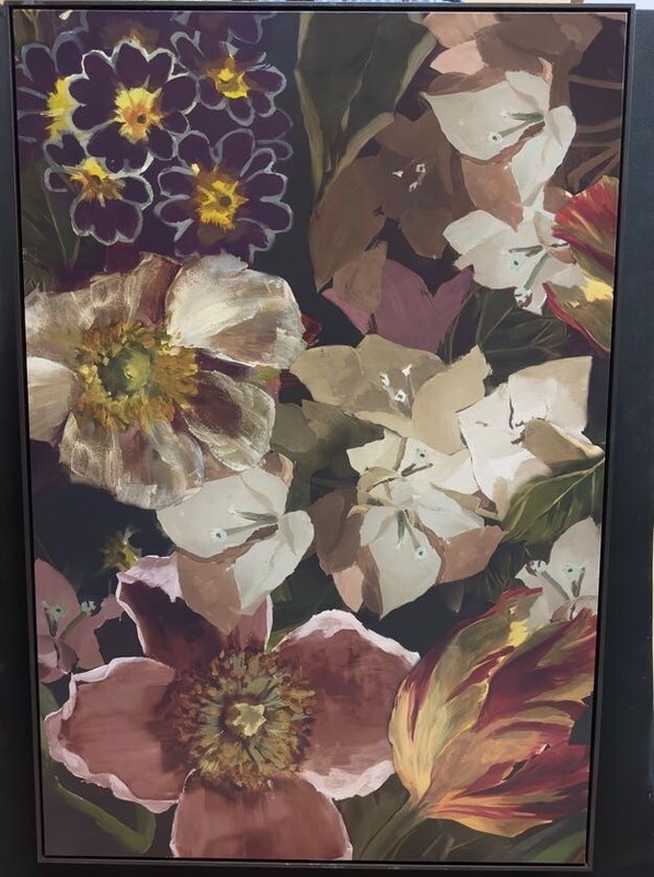HARVEST V 47” x 70” Floral Artwork on Canvas: Gorgeous