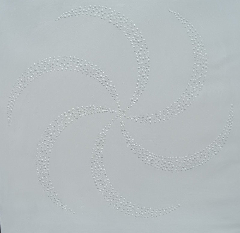 White Spiral by John Sanna – 1 of 1 – 40″x40″ – Acrylic on Belgium Linen