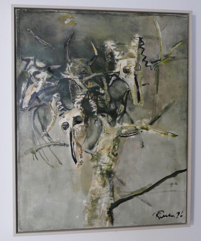 1996 Original Turaev Rustam – Рустам Тураев MAZOR 4 Oil 83×103 cm Framed Skull