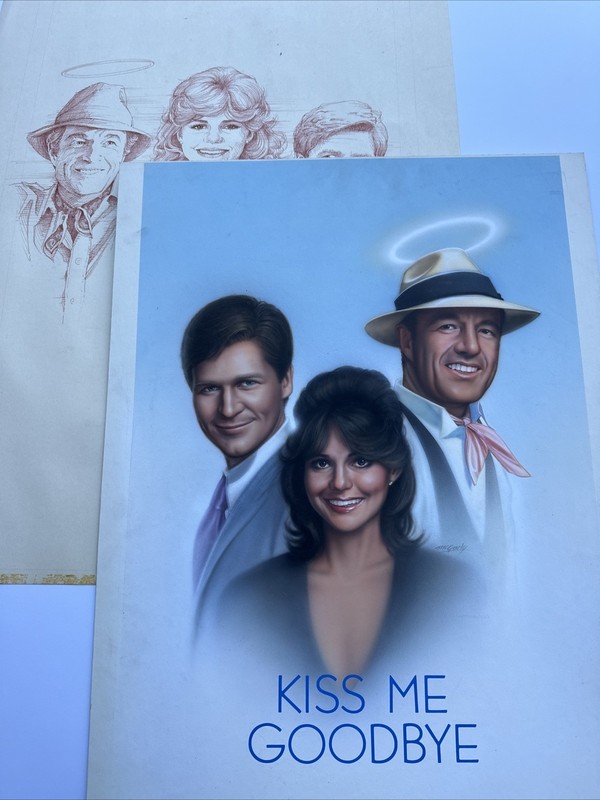 ILLUSTRATION ART PAINTING HOLLYWOOD POSTER VARIATION KISS ME GOODBYE VINTAGE