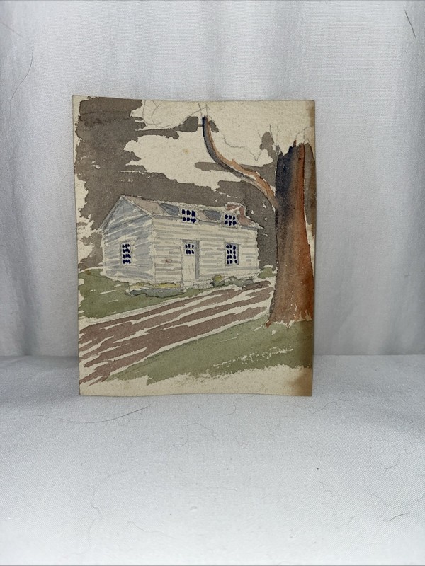 Philip Stern 1933 Small Watercolor Fredericksburg Virginia Unframed