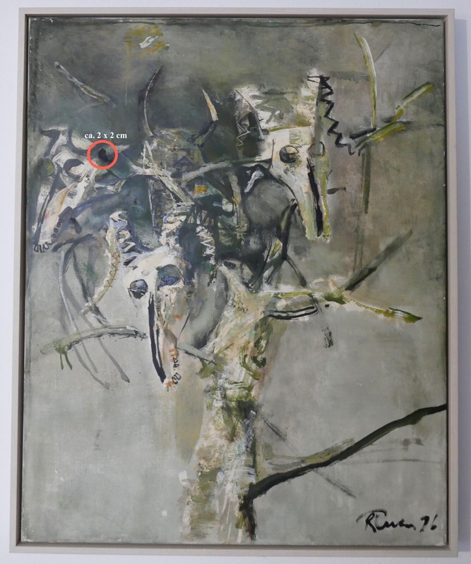 1996 Original Turaev Rustam - Рустам Тураев MAZOR 4 Oil 83x103 cm Framed Skull gallery