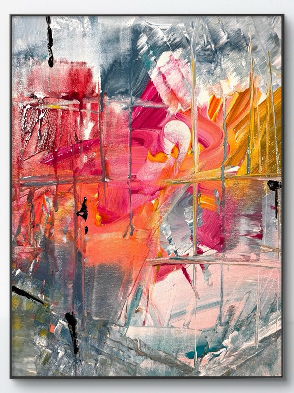 Original Abstract Expressionism 11×14 Handmade Signed Colorful Fine Art 226