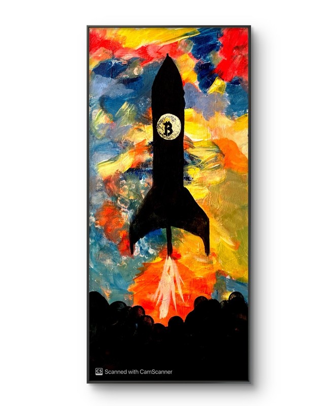 Mary Myers Original «To the Moon» Signed Art