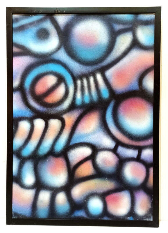 BAMA aka AMRL GRAFFITI URBAN STREET ART LEGEND SIGNED ORIGINAL M/M on CANVAS