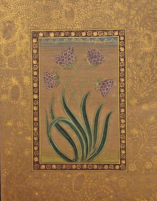 Indian Flower Painting Floral Artwork water color Painting by Artist