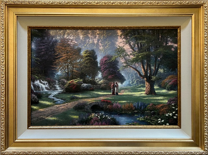 THOMAS KINKADE – «WALK OF FAITH» S/N 18″ x 27″ HE GICLEE CANVAS w/COA