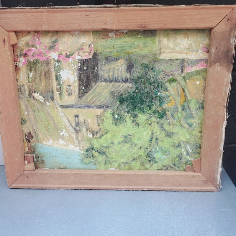 Painting Original Seaside Dock Ocean Boats Fisherman Impressionism Oil on Canvas gallery