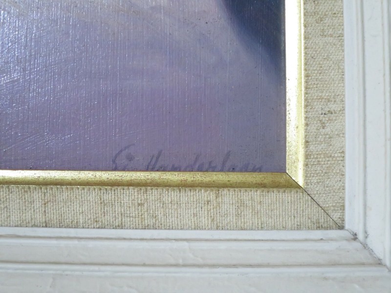 Original Vintage Portrait Painting Simon Vanderlaan Age Of Innocence 1950s SV42 gallery