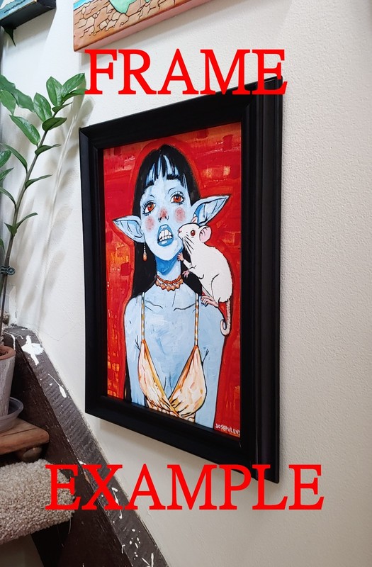 Original Modern Superflat Art 8x10 Rat Pancakes Acrylic Painting Canvas Panel gallery