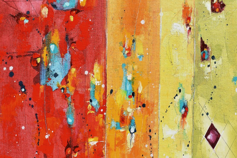 Colors of Spirit - Abstract art - 24 x 12 IN / 61 x 30 CM - Abstract Oil Panel gallery