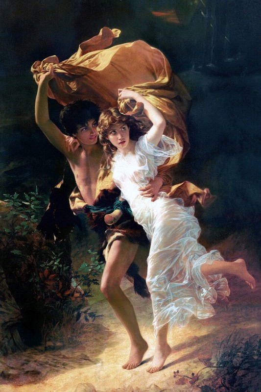 The Storm by Pierre Auguste Cot Oil painting Art Giclee Printed on canvas P1293