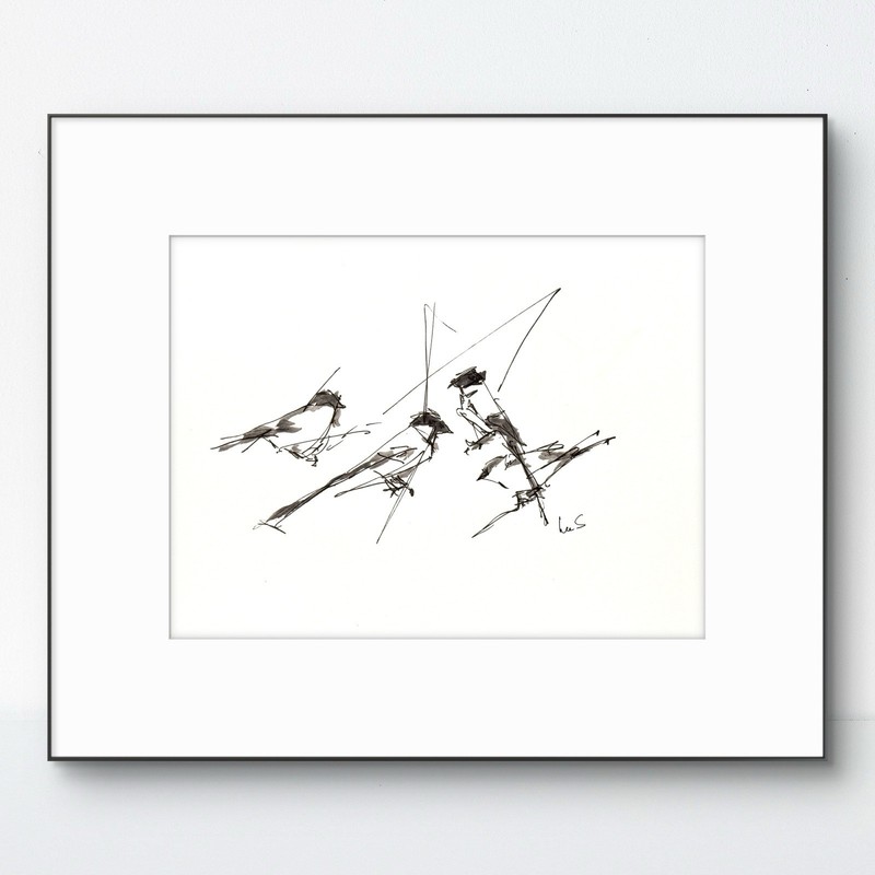 Original Abstract MInimalism 9×12 Sparrows Handmade Signed Bedroom Decor 20