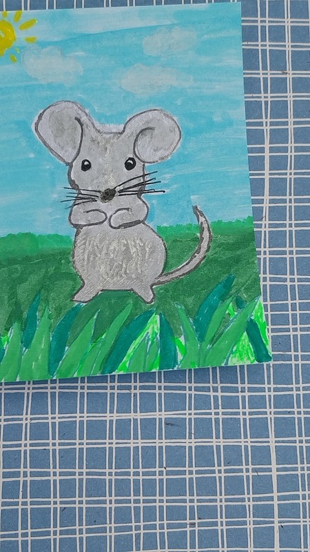Mouse Rat Hand Painted Art Painting Home Decor 3.5x2.5 Whimsical Animals gallery