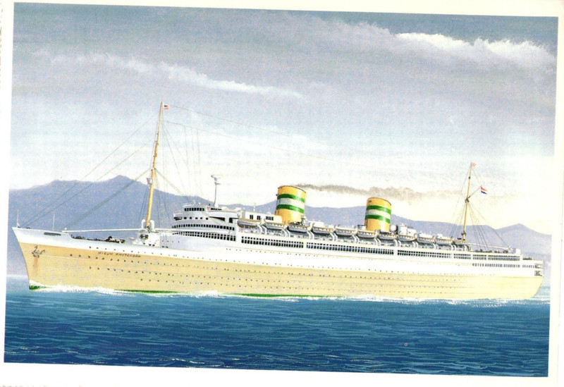 Nieuw Amsterdam Netherlands Built 1938 Original Painting 1997