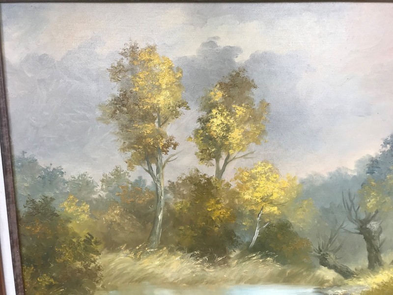 ELISABETH PAETZ KALICH Original 1950s MODERN PLEIN AIR HUGE VINTAGE LANDSCAPE gallery