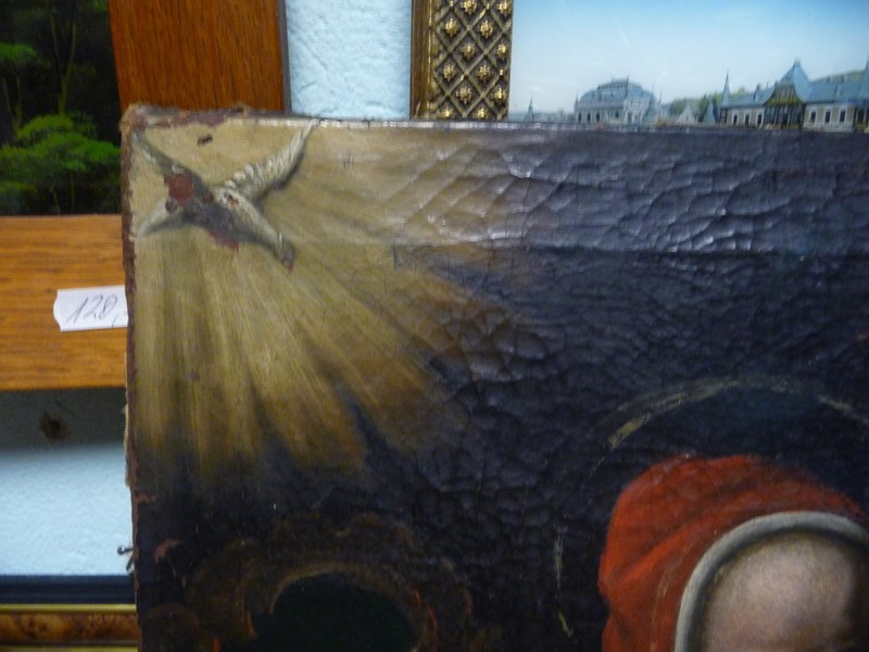 17th/18th century Vintage Painting Oil On Canvas Original Scholar Children 47 x 37 cm gallery