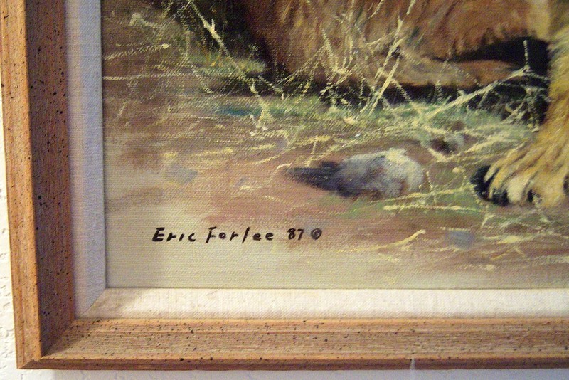 Eric Forlee Original Lion Cub Oil Painting gallery