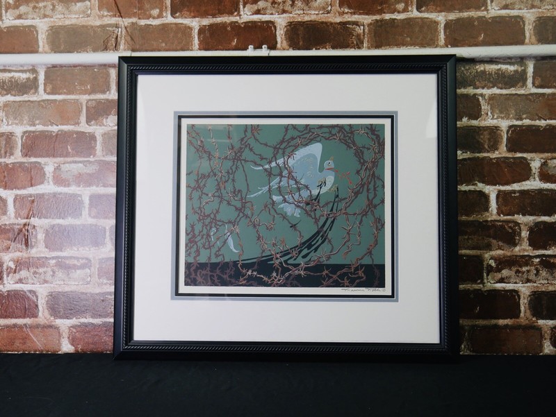 Birds With Barbed Wire Maurice Noble Fine Art Print