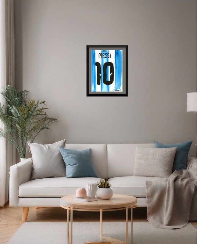 Atherton Original 9x12 Messi Number 10 Argentina Futbol Art Acrylic Painting gallery