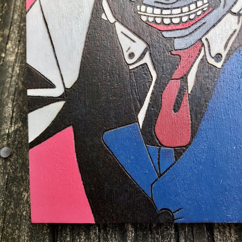 Ghoul Anime Inspired Kaneki Painted Pyrography Pop Art Anime Portrait Wall Art gallery