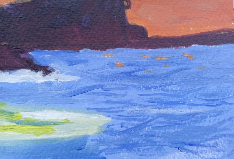 Impressionism 11x14 Cape Cod Sunrise Handmade Signed Colorful Art Painting gallery
