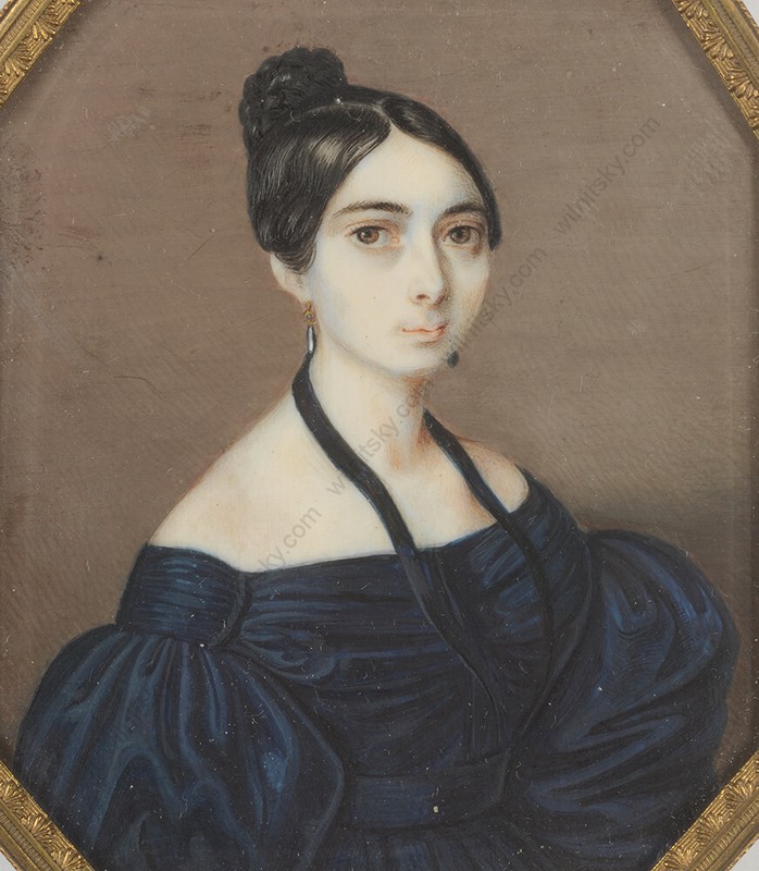 Andrzej Jozef Hintz (1790s-aft.1842)-Attrib. "Portrait of a Russian lady" gallery
