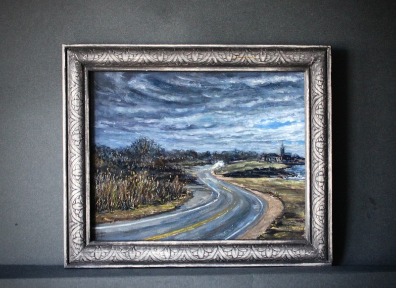 Original oil painting. Oil on board. Signed by artist. 8×10 in. framed