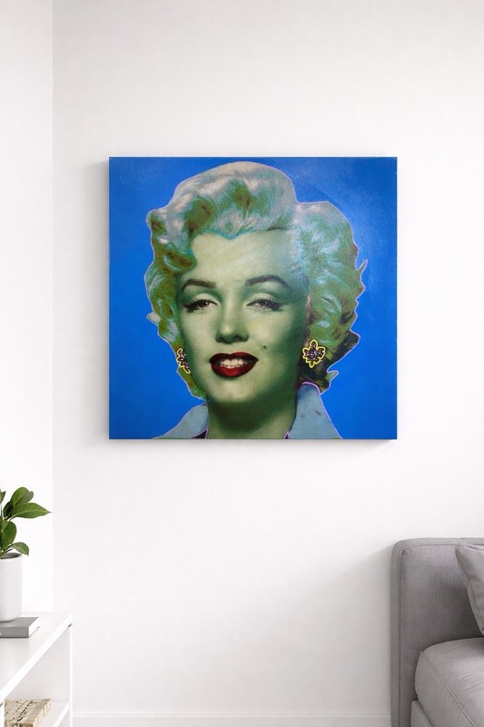 ORIGINAL SAK portrait Steve Kaufmann with signature Marilyn Monroe 61x60x5cm