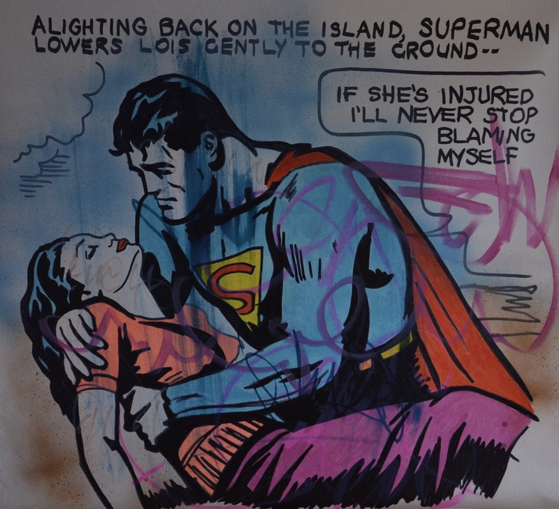 Hand Signed by Dillon Boy, Original “Death of Lois”, 2015. With COA.