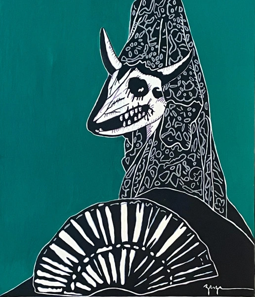 Rafael Zarza 2002 Painting Mix on Cardboard Contemporary Art. gallery