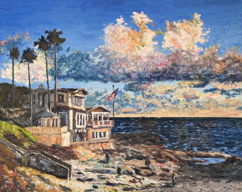 Sunset Tide Pools Original Oil Painting 18×24 Signed California Coastal Wall Art