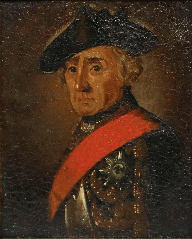 German School Miniature - 19th Century Oil, Frederick the Great gallery