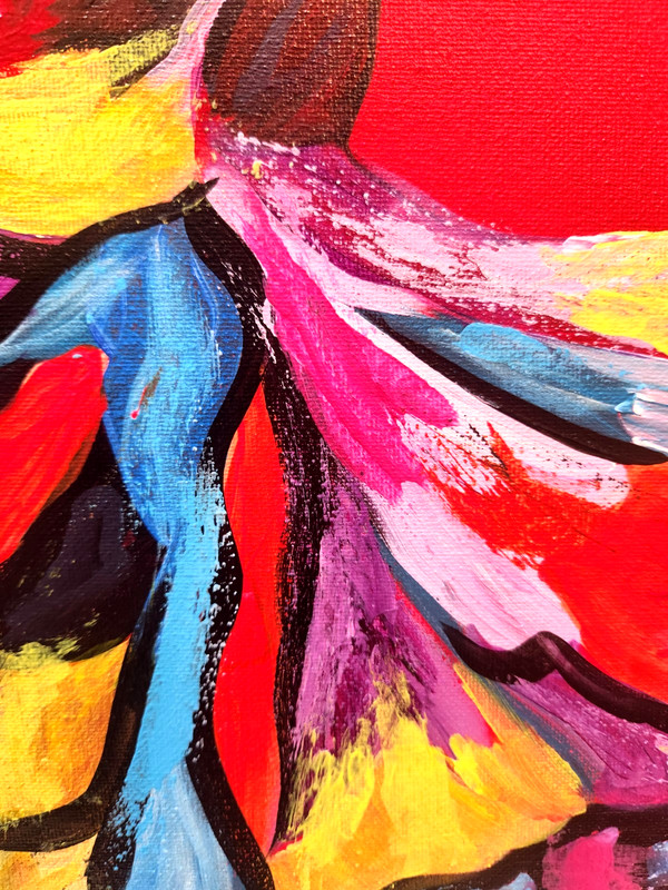 Flamenco Dancer Painting 16x20 Original Colorful Spanish Wall Art gallery