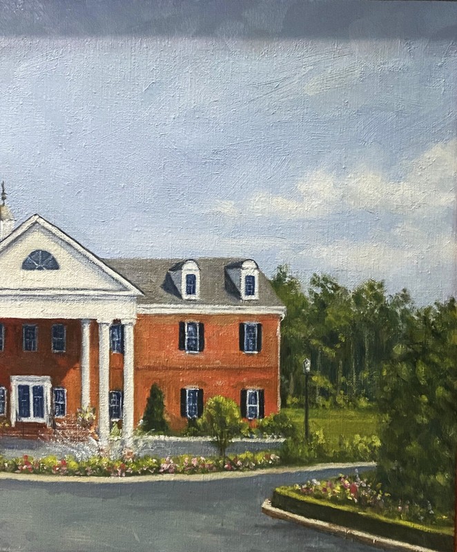 Caesar Monturano (Americ. 20th C), c2007 O/C "Colonial Crossings, Williamsburg"! gallery