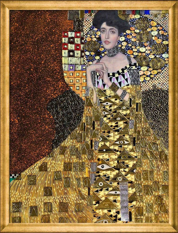 poster print for glass frame Gustav Klimt woman in gold Vintage Art Painting