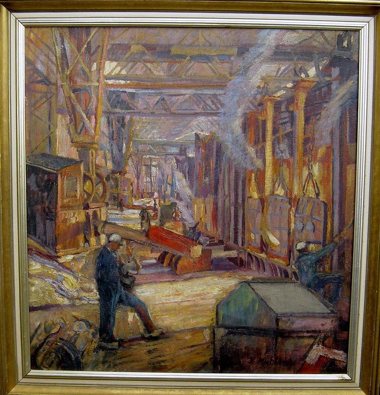 Hermann Mühlen 1886 Düsseldorf / iron foundry / paintings / the young Rhineland gallery