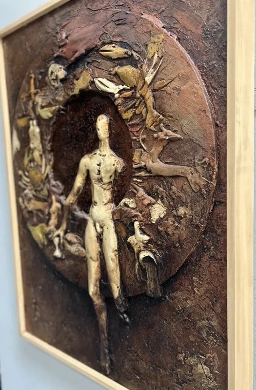 JAN KRISTOFORI (UKRAINE1931-2004) DATED 1973 MIXED MEDIA OIL BOARD SIGNED LOWER gallery