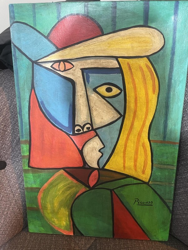 PABLO PICASSO ARTIST OIL PAINTING SIGNED.