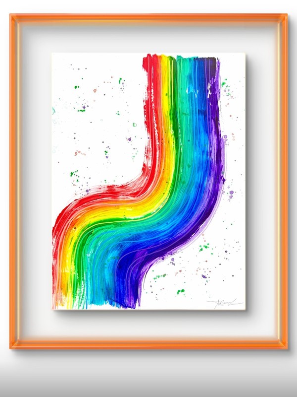 Original Rainbow Road Painting By Alannah Dyer- Acrylic 11×14 in. Rainbow Baby