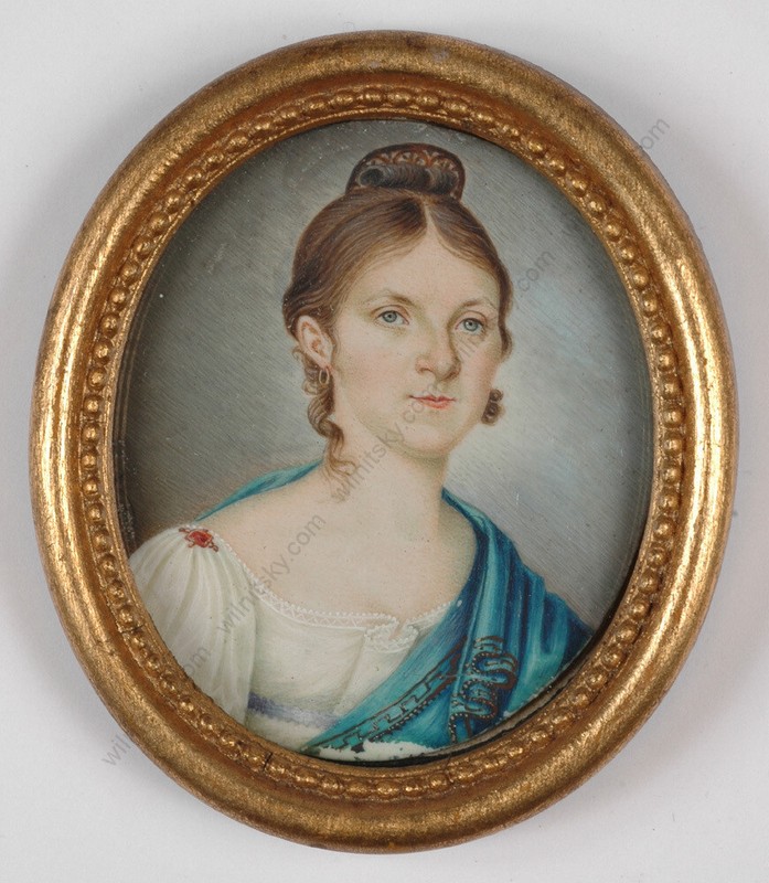 Eustachius Klimo (1777-1849) «Portrait of a Bohemian Lady», miniature, 1810s (M)