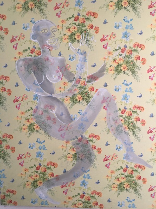 Alexander Kaletski 1998 Signed “Summer Dance” Wallpaper Heroes 50” W x 64” L