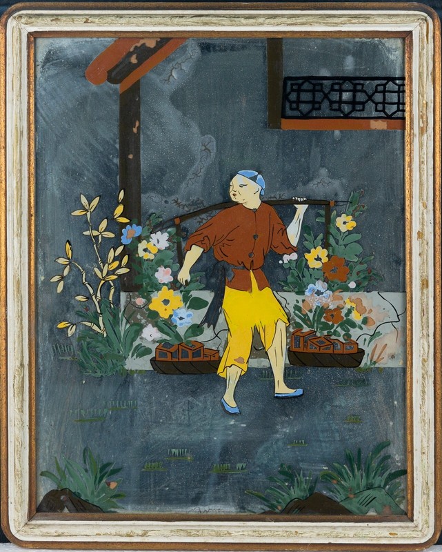Original Mirror Painting – Japanese Style Figure