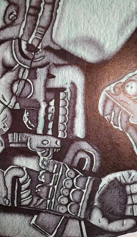 MAYAN ARTWORK-COYOLXAUHQUI -PRISON MADE, 4 SECTIONS, OWNER FRAME PREFERENCE. gallery