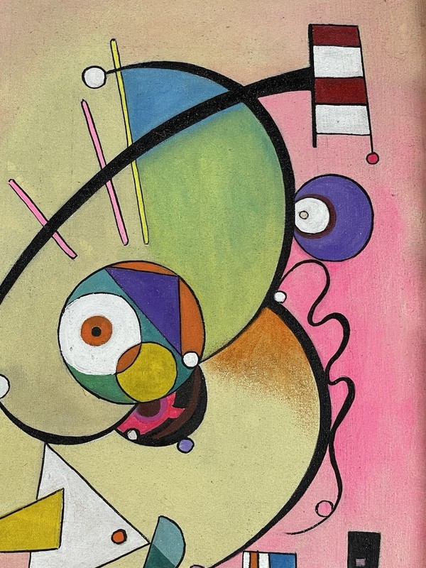 Wassily Kandinsky Oil On Canvas (Handmade) signed and stamped Framed gallery